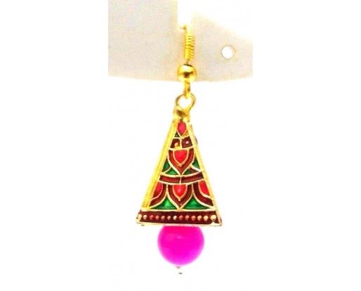 Meenakari Minakari Enamel Jhumka Jhumki Handmade Earring Jewelry Chandelier A125